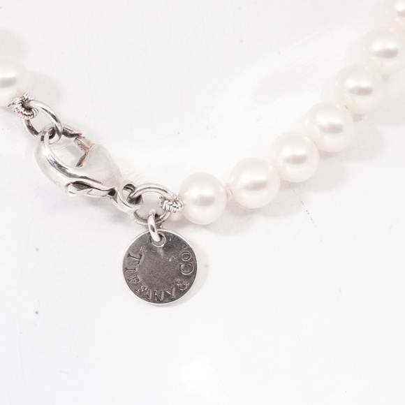 Authentic Tiffany & Co. Pearl Necklace 16" .925 Sterling Silver - Picture 2 of 3